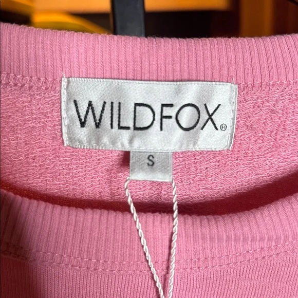 NWT Wildfox Homestead Stripes Sweatshirt Orchid Smoke Size Small Oversized - Picture 6 of 14